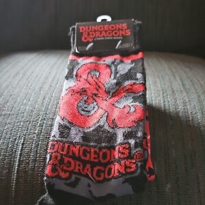 Black and Red Crew Socks